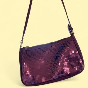 Sequin Purple Shoulder Bag